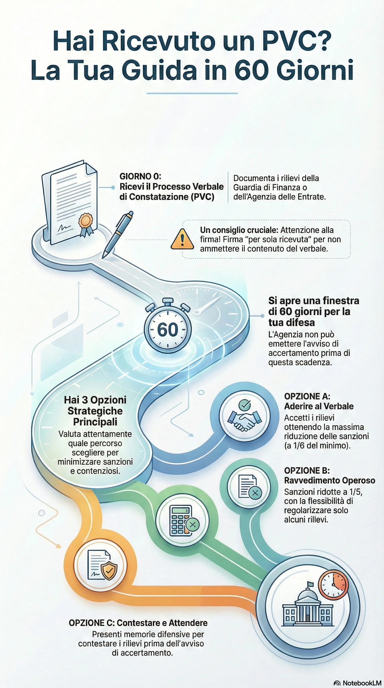 Infografica riassuntiva: PVC e Chiusura Verifica: Diritti e Procedure del Contribuente