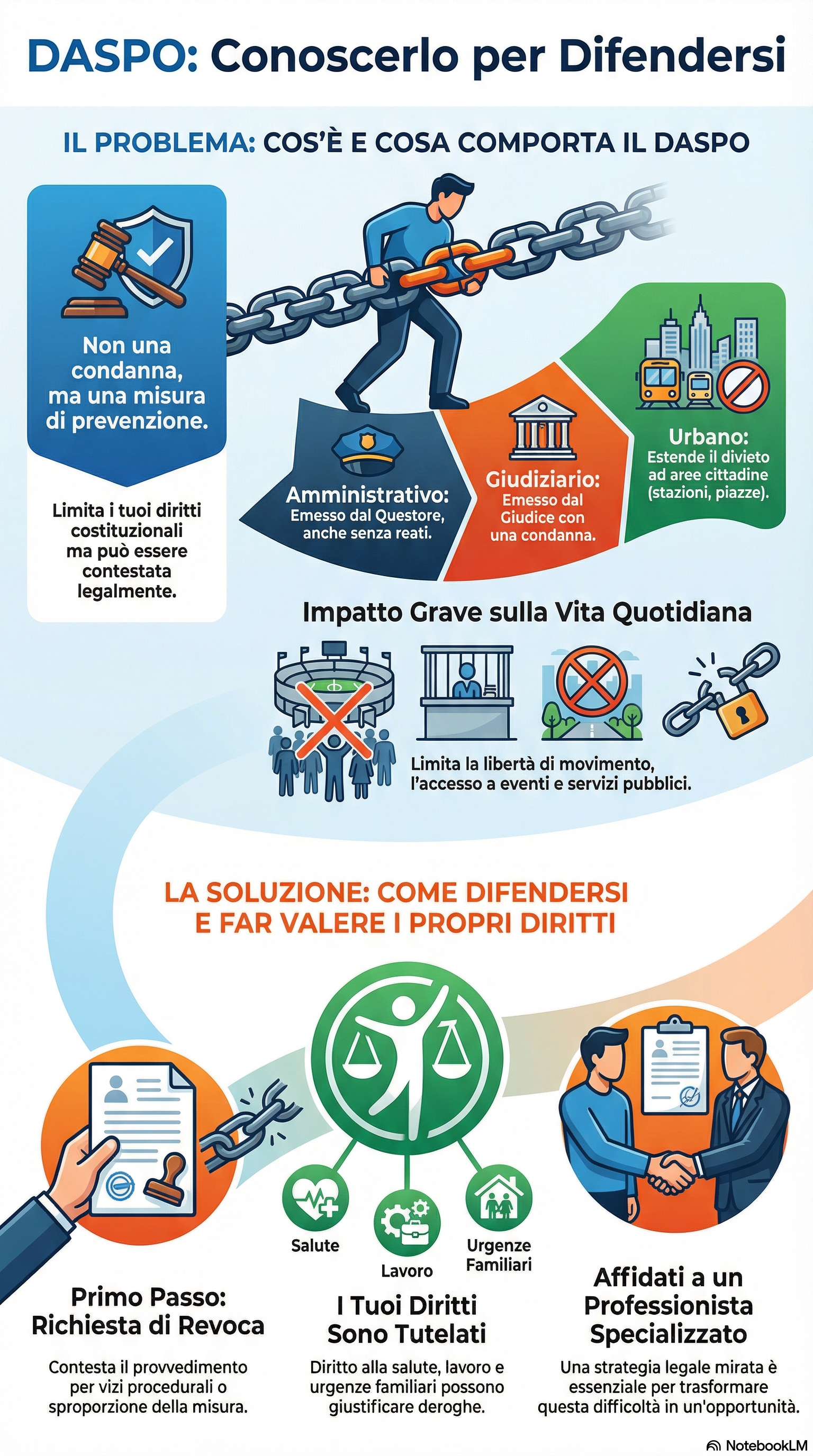 Infografica Daspo Procedura e Diritti